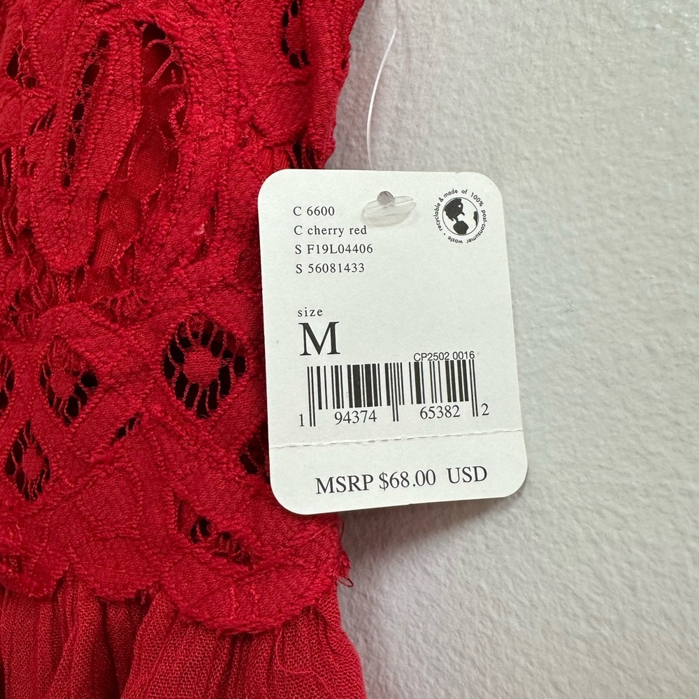 Free People Adella Cami in Cherry Red - Picture 6 of 8